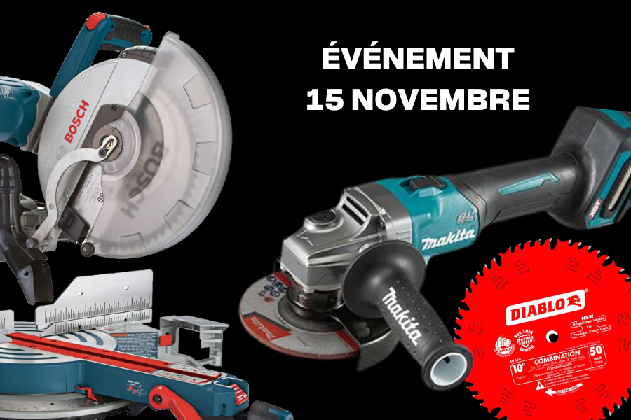 Événement Makita, Bosch et Freud: 15 novembre