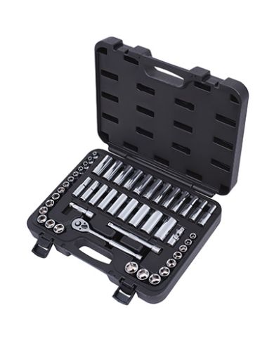 49 PC 3/8 DR MET & SAE SOCKET SET - 020125