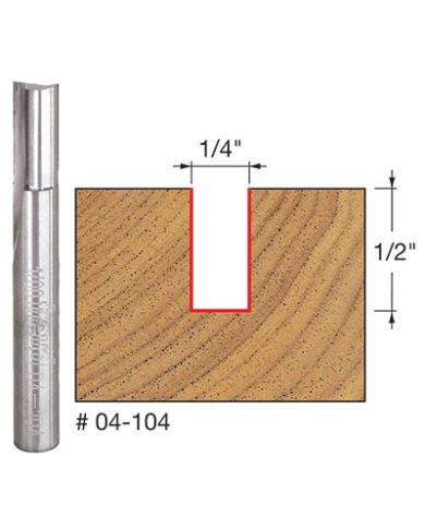 STRAIGHT BIT 1/4"x1/2" SHANK 1/4"        - 04-104