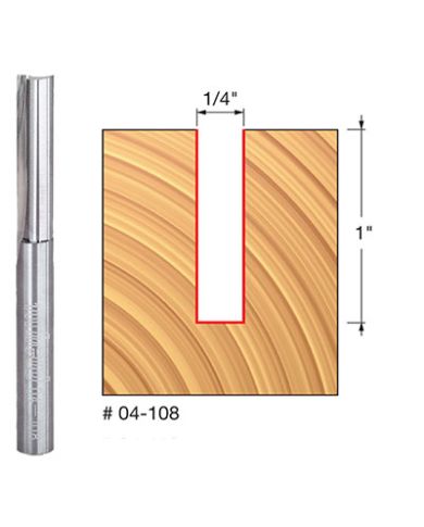 STRAIGHT BIT 1/4"x1" SHANK 1/4"          - 04-108