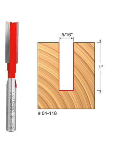 STRAIGHT BIT 5/16"x1" SHANK 1/4"         - 04-118