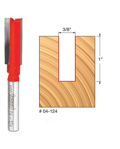 STRAIGHT BIT 3/8"x1" SHANK 1/4"          - 04-124