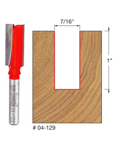 STRAIGHT BIT 7/16"x1" SHANK 1/4"         - 04-129