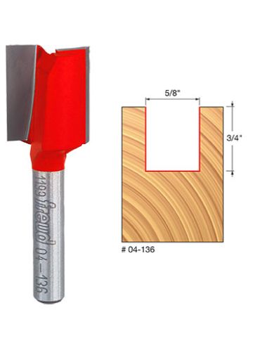 STRAIGHT BIT 5/8"x3/4" SHANK 1/4"        - 04-136
