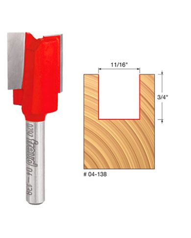 STRAIGHT BIT 11/16"x3/4" SHANK 1/4"      - 04-138