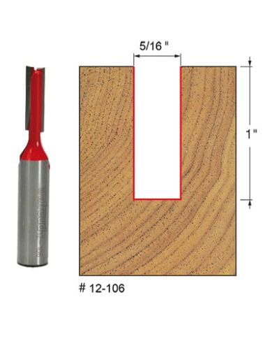 STRAIGHT BIT 5/16" x 1" SHANK 1/2"       - 12-106