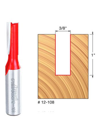 STRAIGHT BIT 3/8" x 1" SHANK 1/2"        - 12-108