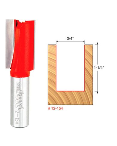 STRAIGHT BIT 3/4" x 1-1/4" SHANK 1/2"    - 12-154