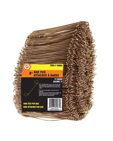 BAR TIES 6" 17 GA 1000 PC                - 169983