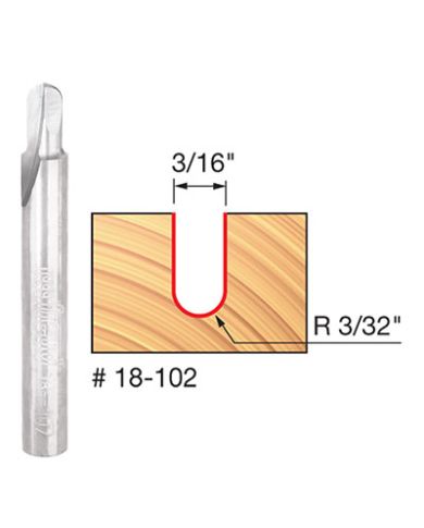 ROUND NOSE BIT 3/16"x3/8" 1/4" SHANK - 18-102