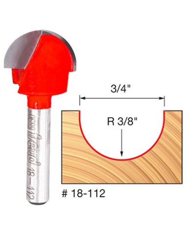 ROUND NOSE BIT 3/4"x7/16" SHANK 1/4" - 18-112