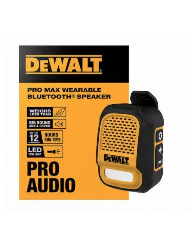 DEWALT MINI SPEAKER BLUETOOTH W/ LED