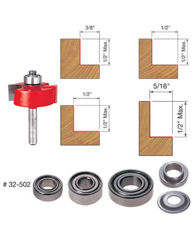 RABBETING BIT 5/16" TO 1/2" SHANK 1/4"   - 32-502