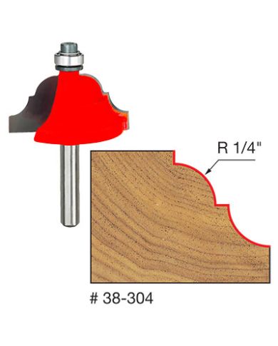 COVE & BEAD BIT 1/4" SHANK 1/4" - 38-304