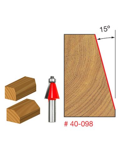 CHAMFER BIT 15ºx1" SHANK 1/2" - 40-098