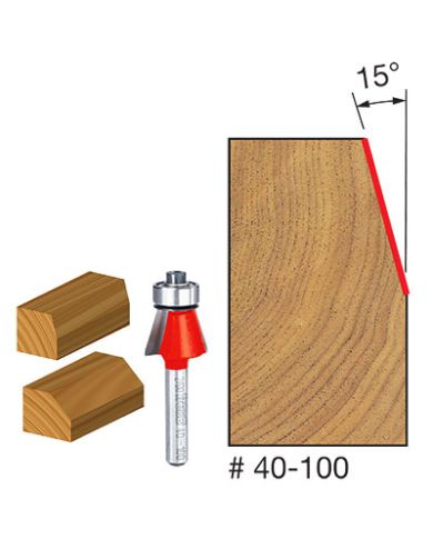 CHAMFER BIT 15ºx1/2" SHANK 1/4" - 40-100