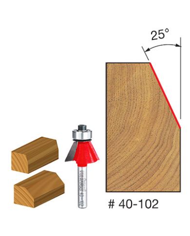 CHAMFER BIT 25ºx1/2" SHANK 1/4" - 40-102