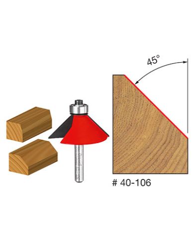 CHAMFER BIT 45ºx5/8" SHANK 1/4" - 40-106