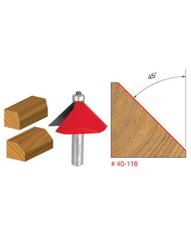 CHAMFER BIT 45ºx1" SHANK 1/2" - 40-118