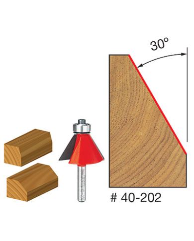 CHAMFER BIT 30ºx3/4" SHANK 1/4" - 40-202