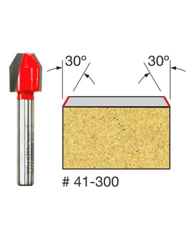 FLUSH & 30º BEVEL TRIM BIT 15/32"x1/2" - 41-300