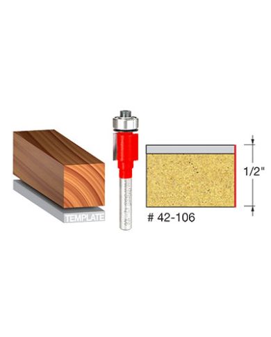 FLUSH TRIM BIT 1/2"x1/2" SHANK 1/4" - 42-106