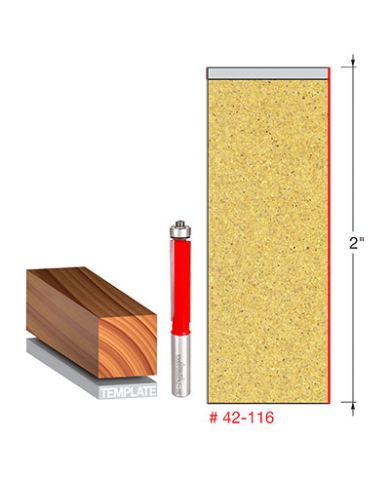 FLUSH TRIM BIT 1/2"x2" SHANK 1/2"        - 42-116