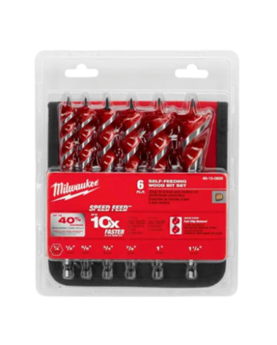 SPEED FEED WOOD BIT 6-1/2" SET, PKG:6    - 48-13-0600