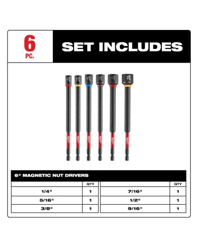 ENS TOURNE-ÉCROUS 6" MAGNÉTIQUE 6 MCX