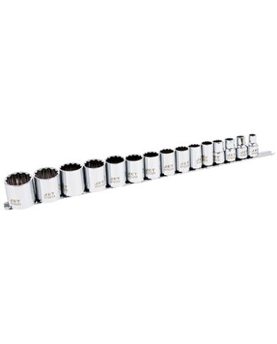 12 PANS 15 PC CHROME SOCKET SET - 601317