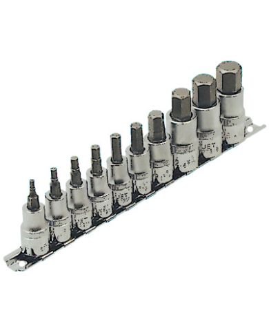 SAE HEX BIT SOCKET SET 1/8" TO 5/8" JET - 601802