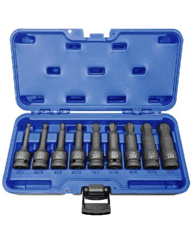 9 PC. 1/2" METRIC HEX IMPACT SOCKET SET  - 610336