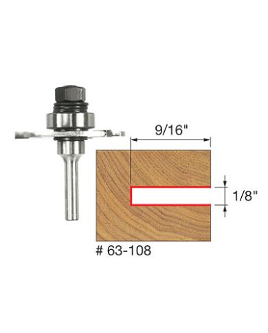 SLOTTING CUTTER 1/8"x9/16" SHANK 1/4"    - 63-108