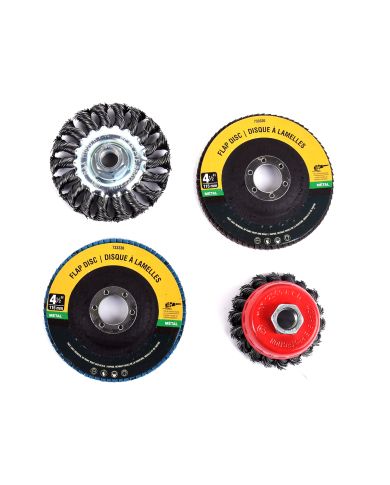4 PC WIRE WHEEL & CUP BRUSHES KIT        - 733336