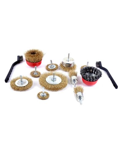13 PC WIRE WHEEL & CUP BRUSHES KIT       - 733338
