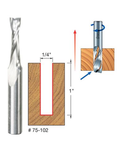 UP SPIRAL BIT 1/4"x1" SHANK 1/4"         - 75-102