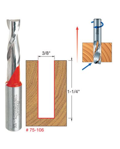 UP SPIRAL BIT 3/8"x1-1/4" SHANK 1/2"     - 75-106