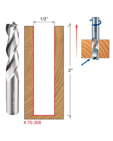 UP SPIRAL BIT 1/2"x2" SHANK 1/2"         - 75-308