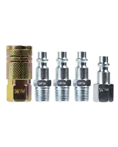 ENS. 5 COUPLEURS LAITONS 1/4" x 1/4 NPT