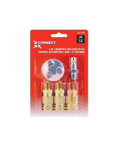 DISTRIBUTEUR EN ALUMINIUM 1/4" AVEC RACCORDS