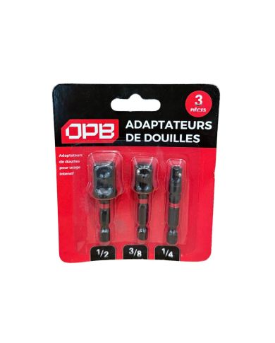 3P SOCKET ADAPTOR ON 1/4HEX SHANK - ADAP-3HEX