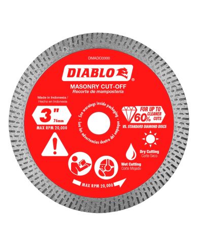 DIABLO 3" CONTINUOUS RIM DIAMOND DISC - DMADC0300