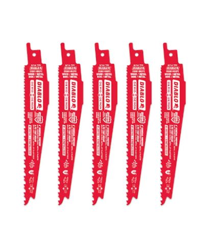 6" X 8/14TPI RECIPROCATING BLADE PK5     - DS0614BGP5C