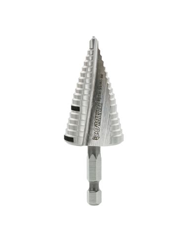 STEP DRILL 1-1/8" 17-STEP 1/4" SHANK - DSD1125S17