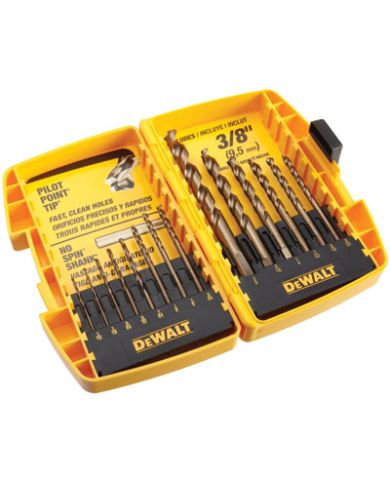 PILOT POINT DRILL BIT SET, PCS:14 - DW1169