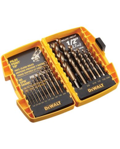 16 PILOT POINT TWIST DRILL BIT KIT - DW1956