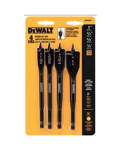 4 PC SPADE BITS - DW4SPADE