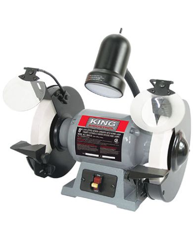 8" BENCH GRINDER, 1750 RPM W/LIGHT       - KC-895LS