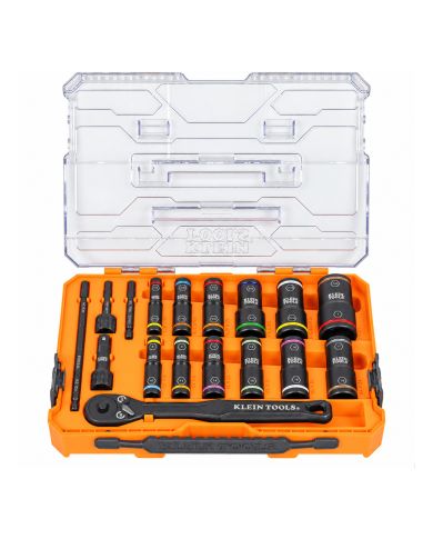 IMPACT RATCHET + FLIP SOCKET SET SAE&MET