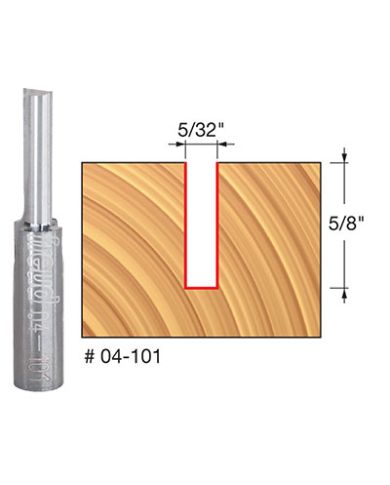 STRAIGHT BIT X 5/8" SHANK 1/4" FREUD     - 04-101